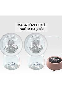 AC-3020 Şarjlı, LCD Ekranlı, Biberon Özellikli Çiftli Göğüs Pompası ürün fotoğrafı