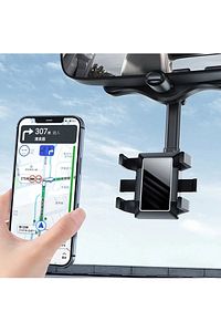 Araç Içi Kaliteli Dikiz Aynası Telefon Tutucu Pratik, Uzayıp Ayarlanabilir 360° Dönen Car Holder ürün fotoğrafı
