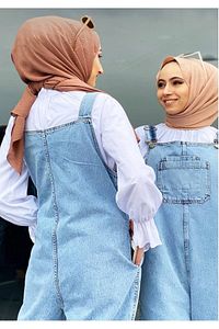 Kadın Mavi jeans Tulum , Salopet , Slopet , Kadın Hamile Tulum ürün fotoğrafı