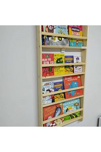 Ahşap Montessori Eğitici Çocuk Odası Kitaplık Rafı Duvara Monte 4 Bölmeli 120 Cm X 60 Cm X 6 Cm ürün fotoğrafı