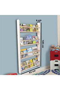 Ahşap Montessori Eğitici Çocuk Odası Kitaplık Rafı Duvara Monte 4 Bölmeli 120 Cm X 60 Cm X 6 Cm ürün fotoğrafı
