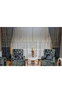Fon Perde Tavan Bağlama Püsküllü Braçol Set ürün fotoğrafı