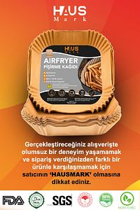 Airfryer Pişirme Kağıdı 60 Adet 20cm Kare Yağsız Hava Fritözü Yağlı Kağıt Airfryer Philips Xxl ürün fotoğrafı