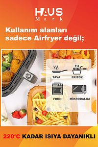 Airfryer Pişirme Kağıdı 60 Adet 20cm Kare Yağsız Hava Fritözü Yağlı Kağıt Airfryer Philips Xxl ürün fotoğrafı