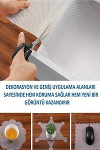 45cm X 10 Metre Şeffaf Kaydırmaz Çekmece Dolap Ve Raf Örtüsü ürün fotoğrafı