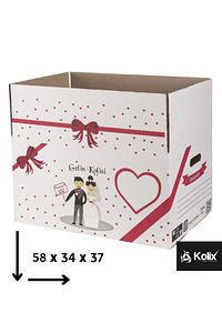 Isim Etiketli Çeyiz Kolisi Gelin Karton Koli Kutu Ambalaj 58x38x30 10 Adet ürün fotoğrafı