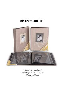 Aledo 10x15cm 200’lük Koton Desenli Delüx Fotoğraf Albümü ürün fotoğrafı