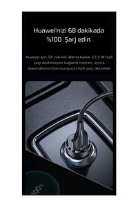 Transparent 45W PD/QC Type C ve USB Çıkış Ultra Hızlı Mini Araç şarj Cihazı L35 ürün fotoğrafı