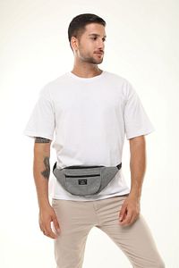 Unisex Gri 2 Bölmeli Omuz Ve Bel Çantası ürün fotoğrafı