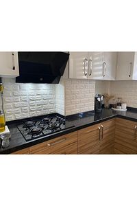 70x54cm(0,38M2) Tezgah Arası Kendinden Yapışkanlı Duvar Kağıdı Esnek Köpük Paneli 3d Boyutlu Beyaz ürün fotoğrafı