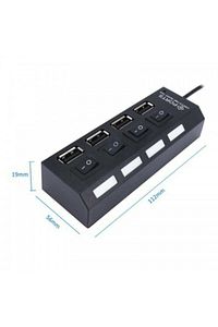 4 Port Usb Hub Çoklayıcı Çoğaltıcı 4 Lü Usp Pc Kablosu Ledli Işıklı Anahtarlı 2.0 digi889-98 ürün fotoğrafı