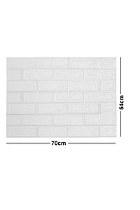70x54cm(0,38M2) Tezgah Arası Kendinden Yapışkanlı Duvar Kağıdı Esnek Köpük Paneli 3d Boyutlu Beyaz ürün fotoğrafı