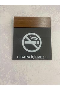 Wooden Serisi Sigara Içilmez Uyarı Tabelası ürün fotoğrafı