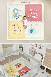 Parma 2in1 Oyun Parkı Oyun Alanı ve Oyun Matı Halısı 125x125 cm Koyu Gri ürün fotoğrafı