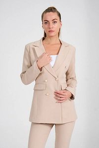 Kadın Blazer Ceket Kemerli Cepli Havuç Pantolon Takım ürün fotoğrafı
