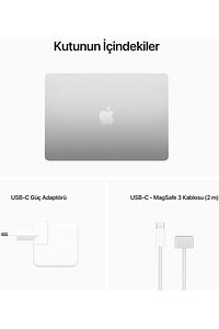 Macbook Air 13.6" M2 8gb 256gb Ssd Gümüş ürün fotoğrafı