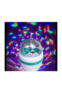 Mb Renkli Disko Ampülü Hareketli 360 Derece Dönen Disco Topu Led Disko Dönen Ampul ürün fotoğrafı