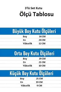 Siyah Kutu Seti Damat Gelin Nişan Bohçası 3lü Büyük Boy ürün fotoğrafı
