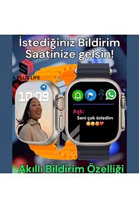 Watch Akıllı Saat Bluetooth Ultra Akıllı Saat Ios Ve Andorid Uyumlu Smartwatch Spor Ve Sağlık Sensör ürün fotoğrafı