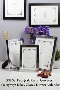 3'lü Set 10cmx15cm 13cmx18cm 15cmx21cm Resim, Fotoğraf, Belge, Poster, Evrak Çerçe ürün fotoğrafı