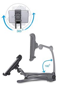 360 Derece Dönebilen Mutfak Masaüstü Telefon Tablet Tutucu Ayarlanabilir Esnek Ayaklı Metal Gövdeli ürün fotoğrafı