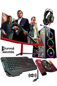 Magic X70 I5-3470 16gb 256gb 1tb Gtx1050ti 23.8" Curved Oyuncu Masaüstü Bilgisayar ürün fotoğrafı