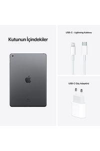 iPad 9. Nesil 256 GB 10.2" Wi-Fi Uzay Grisi Tablet (Apple Türkiye Garantili) ürün fotoğrafı