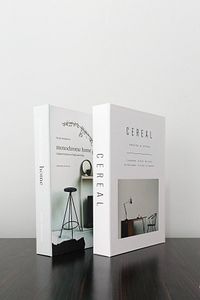 2'li Dekoratif Kitap Görünümlü Kutu Home & Beyaz Temalı ürün fotoğrafı