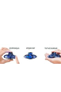 Uçan Ufo Şarjlı Mini 360° Flyıng Star Dönen Mini Drone Helikopter ,mavi Bumerang Uçan-ufo ürün fotoğrafı