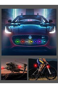 6 Adet Şarjlı Mini Led Işık/motor Çakar Led/drone Işığı/anti Çarpışma Uyarı Işığı ürün fotoğrafı