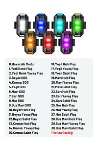 6 Adet Şarjlı Mini Led Işık/motor Çakar Led/drone Işığı/anti Çarpışma Uyarı Işığı ürün fotoğrafı