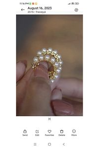 Kadın Incili Gold Kupe ürün fotoğrafı