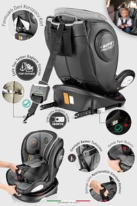 EronaFix 360° Dönebilen İsofixli Oto Koltuğu 0-36 KG Gri ürün fotoğrafı