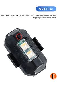 6 Adet Şarjlı Mini Led Işık/motor Çakar Led/drone Işığı/anti Çarpışma Uyarı Işığı ürün fotoğrafı