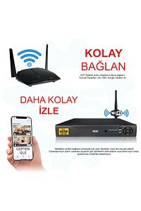 2 Kameralı Set - 5mp Sony Lensli Full Hd Gece Görüşlü Güvenlik Kamerası Sistemi - Cepten Izle ürün fotoğrafı