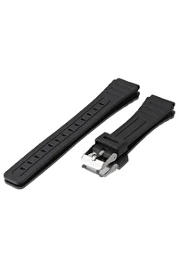 Casio F-91, F-94, F-105 Saat Uyumlu Siyah Renk Silikon Saat Kordonu Kayışı ürün fotoğrafı