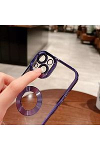 Iphone 14 Promax Uyumlu Derin Mor Extra Kamera Korumalı (kamerası Cam Lensli) Lazer Kılıf ürün fotoğrafı