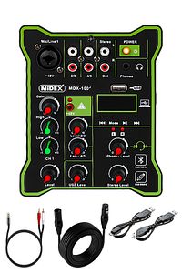 MDX-100 Stüdyo Kayıt İçin Ses Kartlı Mixer +48V Phantom Power ile Stüdyo Mikser ürün fotoğrafı