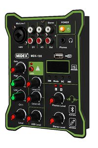 MDX-100 Stüdyo Kayıt İçin Ses Kartlı Mixer +48V Phantom Power ile Stüdyo Mikser ürün fotoğrafı