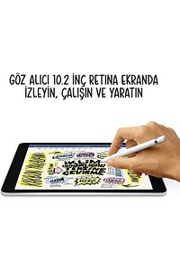 iPad 9. Nesil 64 GB 10.2" Wi-Fi Gümüş Tablet (Apple Türkiye Garantili) ürün fotoğrafı