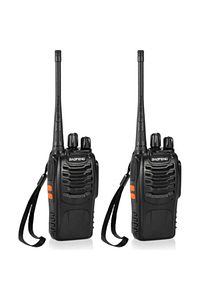 Baofeng 2 Adet 16ch Fm Uhf 400-470mhz Siyah Telsiz Set Takım ürün fotoğrafı
