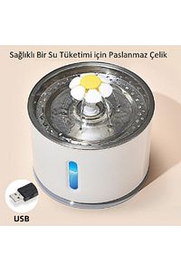 Kedi Köpek Su Pınarı, Çelik Başlıklı, Otomatik Su Sebili, Otomatik Su Şelalesi,otomatik Su Kabı ürün fotoğrafı