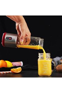 Şarjlı Portatif Taşınabilir El Blenderi Meyve Sıkacağı Meyve Sebze Doğrayıcı 380ml Cam Hazneli ürün fotoğrafı
