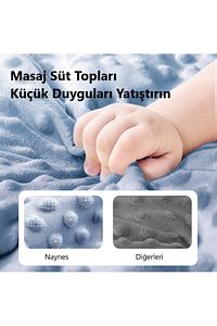 Bebek, Çoçuk Battaniyesi Minky'li, %100 Pamuk, 1,0 Tog, 140x110 Cm, Tüm Yıl Boyunca Kullanılır ürün fotoğrafı