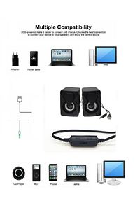 Rgb Led Işıklı Bilgisayar Hoparlörü Pc Laptop Oyuncu Hoparlörü 1+1 Ses Sistemi Usb Speaker ürün fotoğrafı