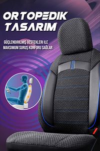 Fiat Fiorino Uyumlu Satürn Serisi Pike Kumaş Tam Set Oto Koltuk Kılıfı (ARKA KOLTUK TEK PARÇA) ürün fotoğrafı