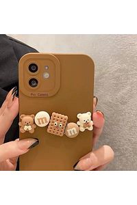 Iphone 11 Uyumlu (12 Görünümlü ) 3d Bisküvi Ve Ayıcıklı Kılıf ürün fotoğrafı