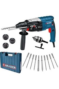 Alman 3000 Watt Kırıcı Delici Metal Dişli Şanzuman Hilti Darbeli Matkap + 10 Uç Hediyeli Gri ürün fotoğrafı