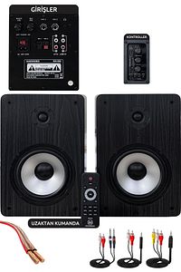 RM-500 Aktif Stüdyo Referans Monitörü 5 İNÇ ÇİFT Bluetooth USB 180 Watt ürün fotoğrafı