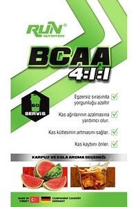 Bcaa 4.1.1 - Karpuz Aromalı - 420 gr - 60 Servis - Hediyeli ürün fotoğrafı